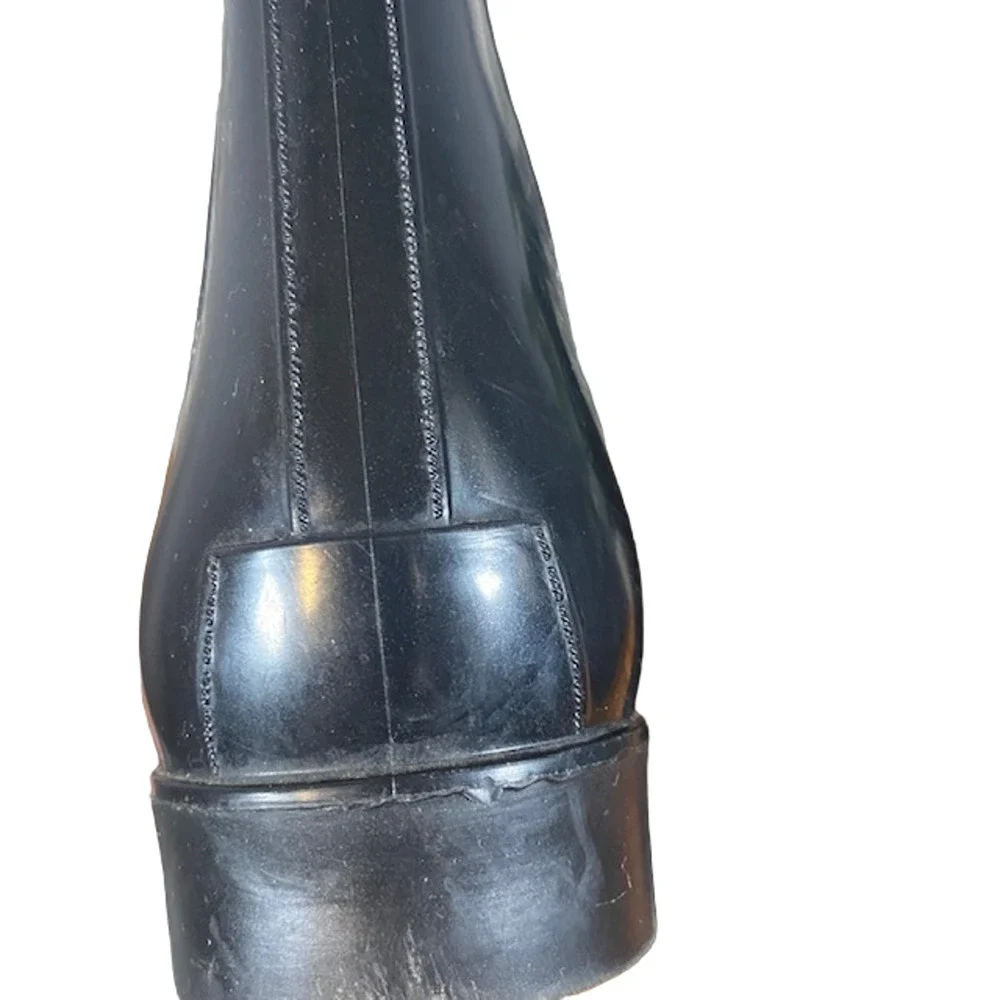 Sam Edelman Women’s Black Tinsley Short Gloss Ankle Rain Winter Boots Size 6